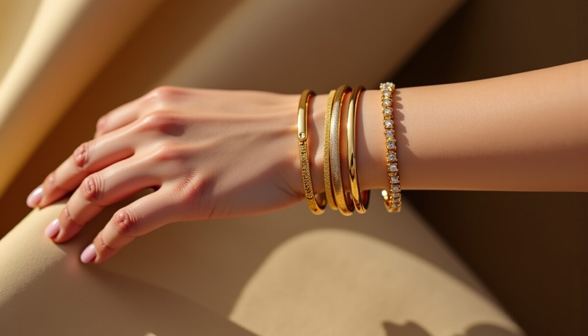 L&rsquo;élégance éternelle des bracelets en plaqué or signés Jadeva
