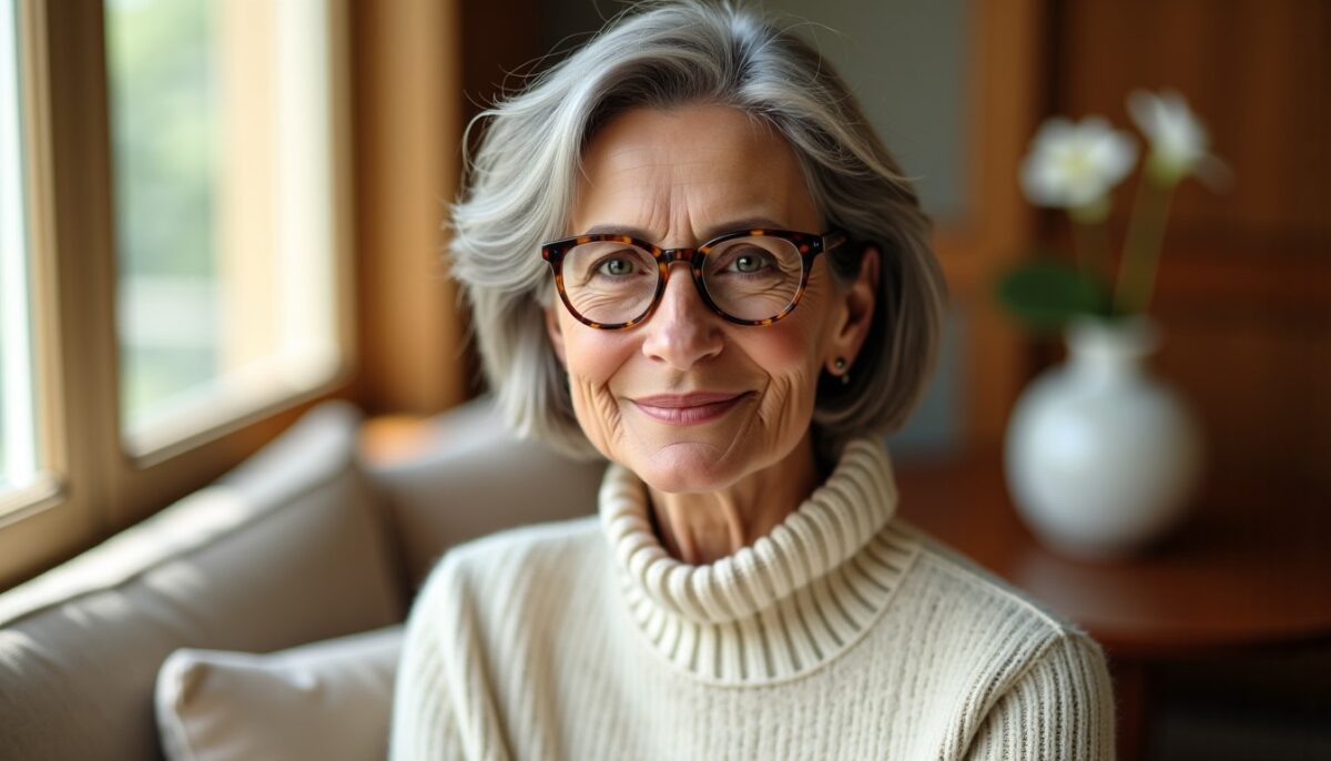 Styles de coiffure élégants pour femmes seniors portant des lunettes
