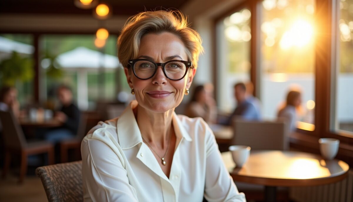 Coiffures courtes élégantes pour femmes de 50 ans portant des lunettes : Inspirez-vous des styles incontournables